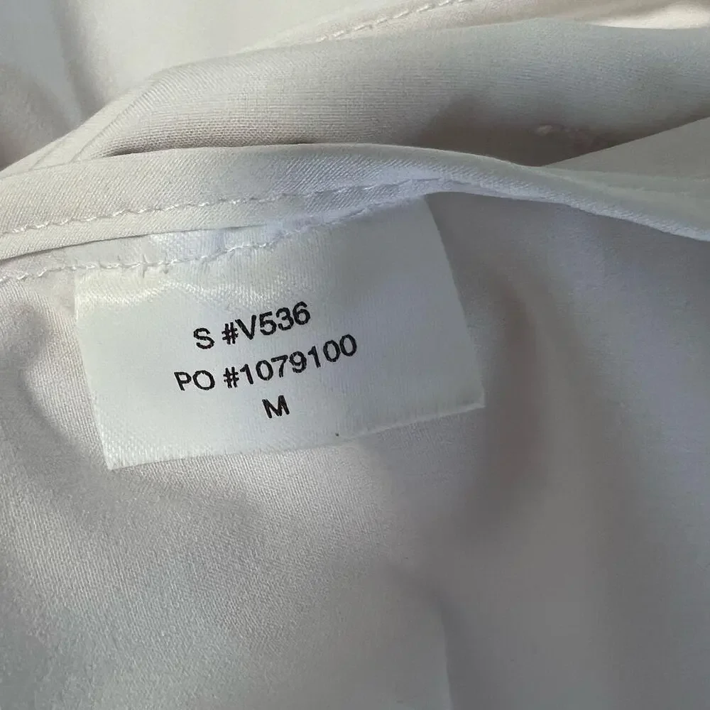Vuori Venture Track Rain Jacket White Full Zip Lightweight Sz M